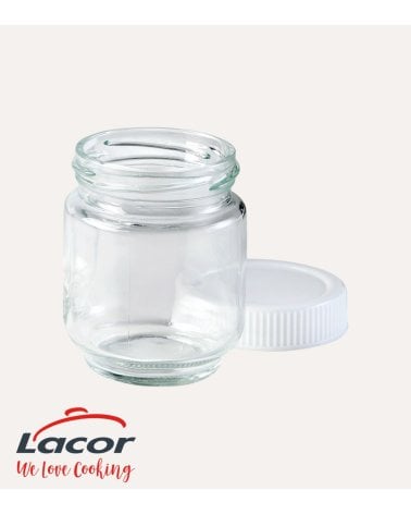 Tarro para Yougurt de Cristal y Plástico
