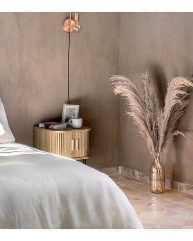 Mesilla de Noche con 2 Puertas Colva de Madera