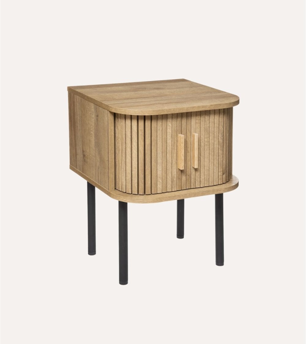 Mesilla de Noche con 2 Puertas Colva de Madera