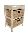 Cajonera de Madera con Cajones de fibra trenzada