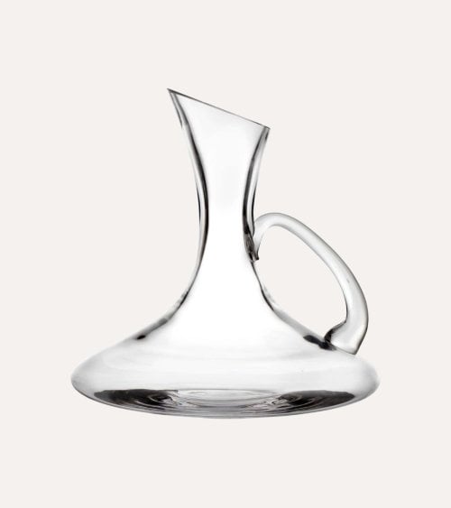 Decantador de Vino con Asa de Cristal