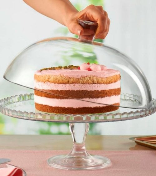 Expositor de Tartas con Tapa Lara de Cristal