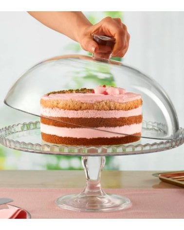 Expositor de Tartas con Tapa Lara de Cristal