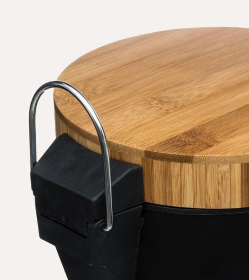 Cubo de Basura Natureo con Pedal de Metal y Bambú