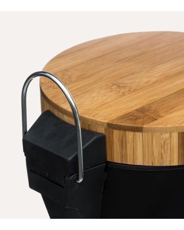 Cubo de Basura Natureo con Pedal de Metal y Bambú