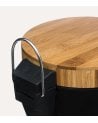 Cubo de Basura Natureo con Pedal de Metal y Bambú