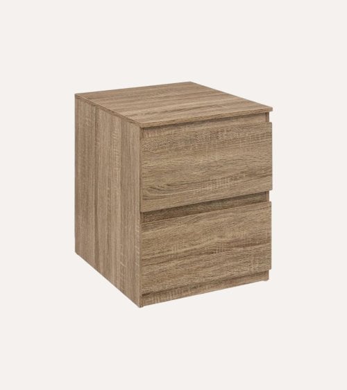 Mesita de Noche con 2 Cajones Dolo de Madera
