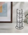 Soporte de 4 Tazas Altas Floral de Porcelana