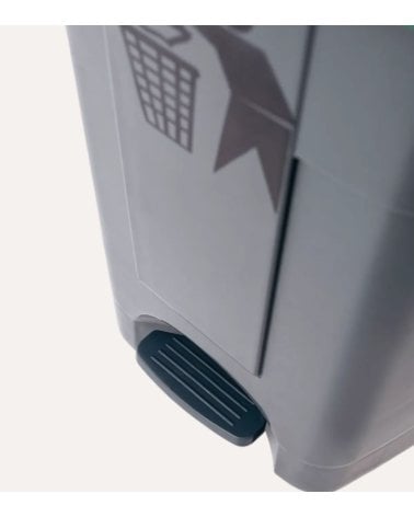Cubo de Basura de Reciclaje con Tapa y Ruedas de Araven