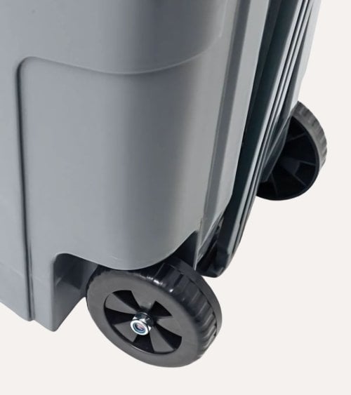 Cubo de Basura de Reciclaje con Tapa y Ruedas de Araven