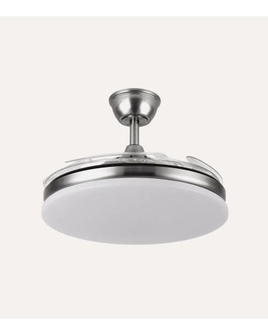 Ventilador de Techo y Lámpara LED Tridente con Aspas Retráctiles