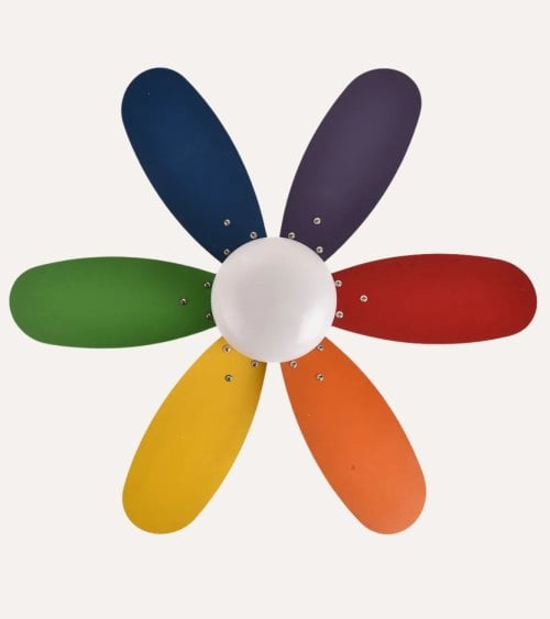 Ventilador de Techo y Lámpara LED Alves con Aspas Reversibles