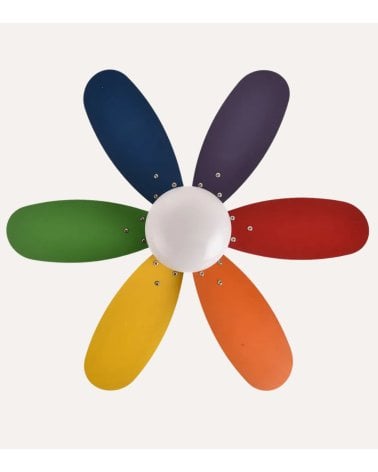 Ventilador de Techo y Lámpara LED Alves con Aspas Reversibles