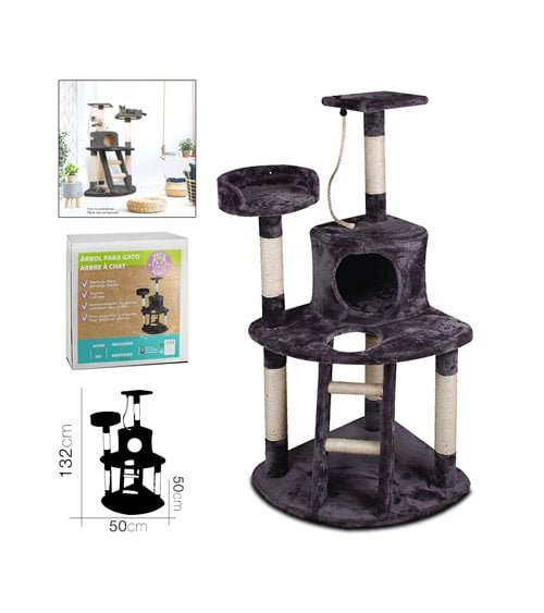 Torre Rascadora con Refugios y Bases para Gato