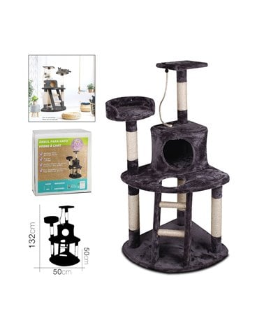 Torre Rascadora con Refugios y Bases para Gato