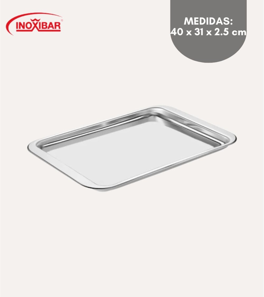 Bandeja Llauna para Horno de Acero Inoxidable 18%