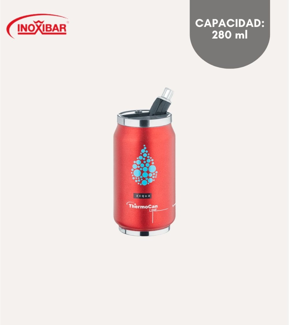 Termo Estilo Lata Thermocan Aqua de Acero Inoxidable