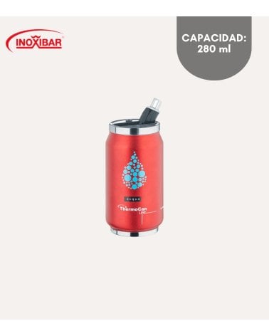 Termo Estilo Lata Thermocan Aqua de Acero Inoxidable
