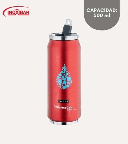 Termo Estilo Lata Thermocan Aqua de Acero Inoxidable