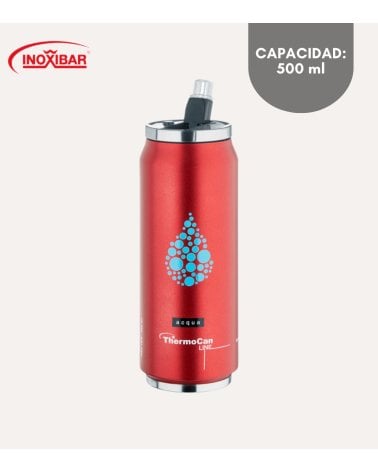 Termo Estilo Lata Thermocan Aqua de Acero Inoxidable
