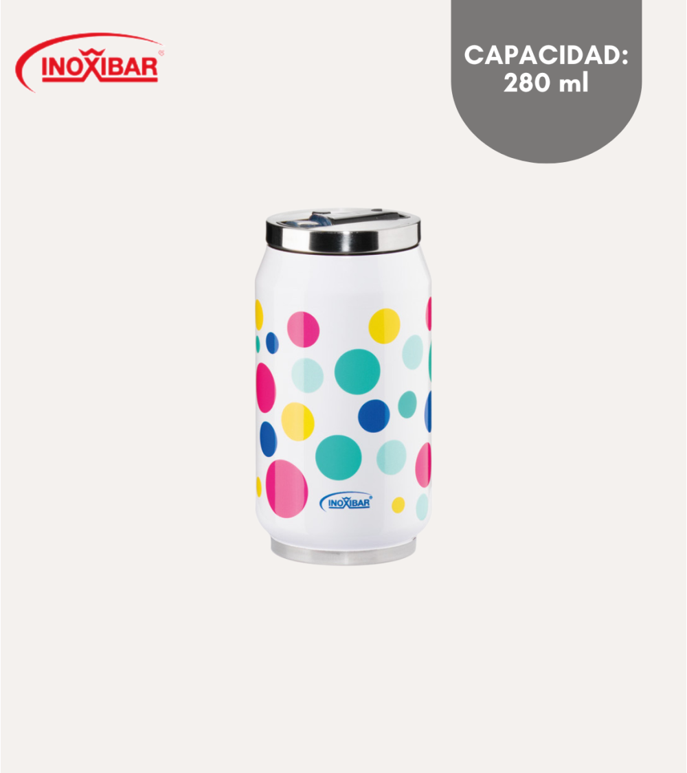 Termo Estilo Lata Thermocan Dots de Acero Inoxidable