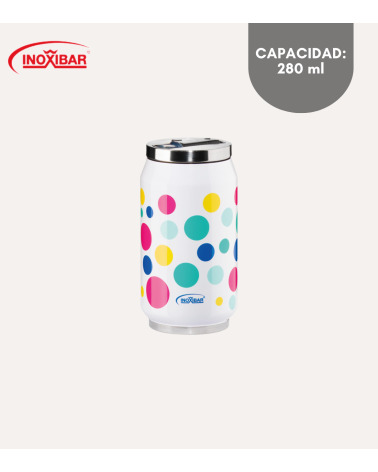 Termo Estilo Lata Thermocan Dots de Acero Inoxidable