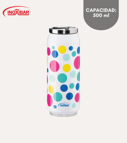 Termo Estilo Lata Thermocan Dots de Acero Inoxidable