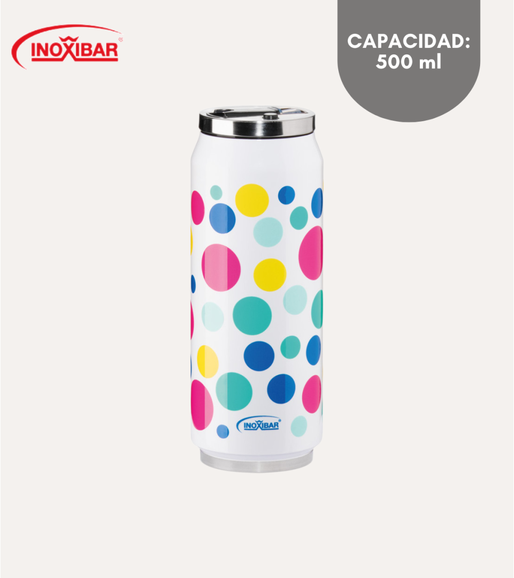 Termo Estilo Lata Thermocan Dots de Acero Inoxidable