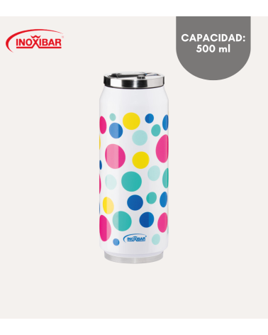 Termo Estilo Lata Thermocan Dots de Acero Inoxidable