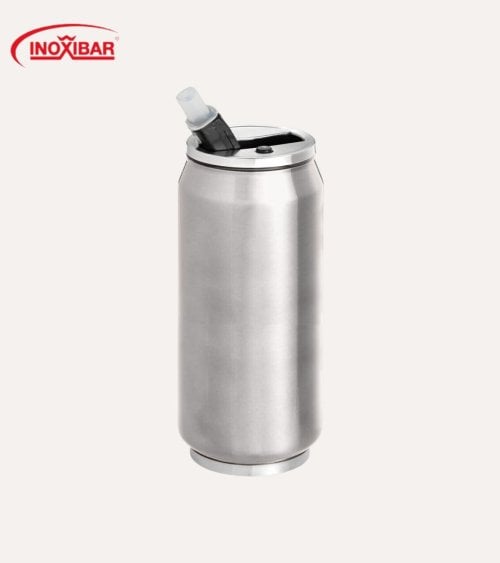Termo Estilo Lata Thermocan Metalizado de Acero Inoxidable