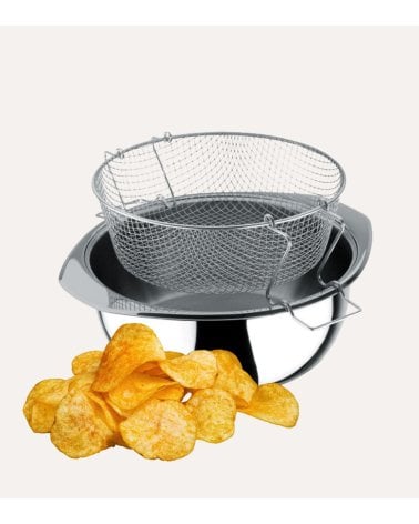 Cestillo para Freír con Bol de Acero Inoxidable 18/10