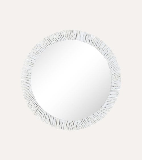 Espejo con Marco de Tronquitos de Madera