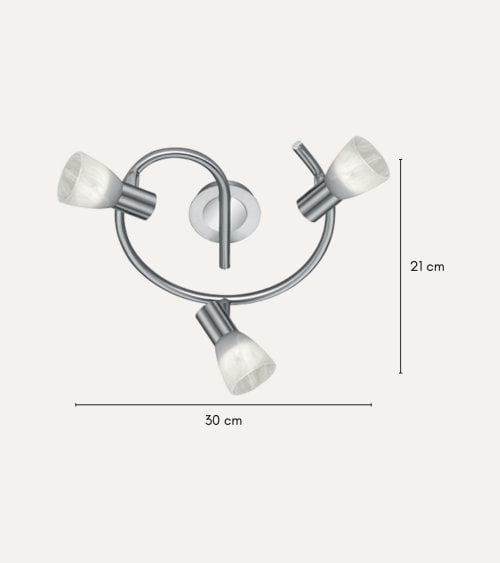 Lámpara Colgante Levisto con 3 Focos de Metal