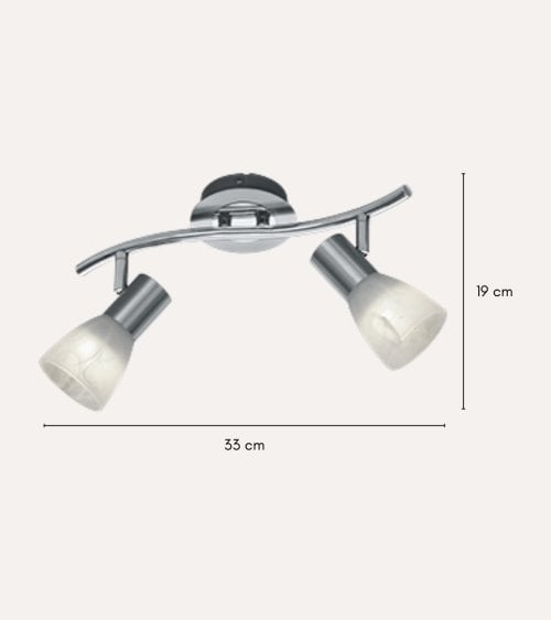 Lámpara Colgante Levisto con 2 Focos de Metal