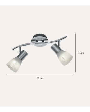 Lámpara Colgante Levisto con 2 Focos de Metal