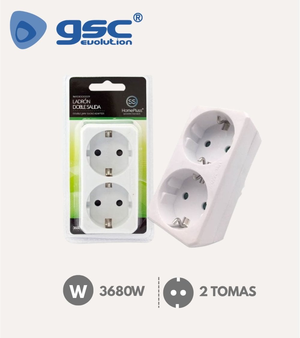 Ladrón de Enchufe con Doble Salida