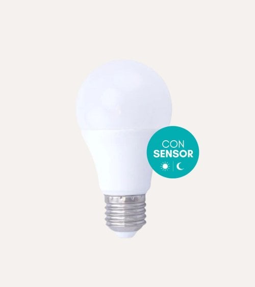 Bombilla LED Estándar E27 10W con Sensor Crepuscular