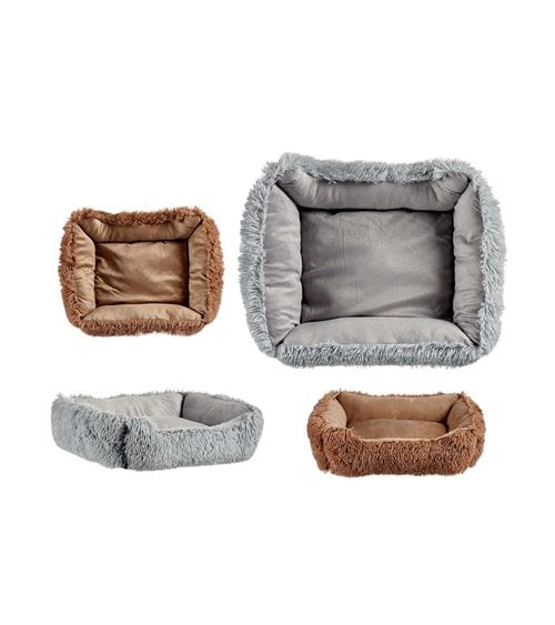 Cama para Mascotas con Pelo Acolchada