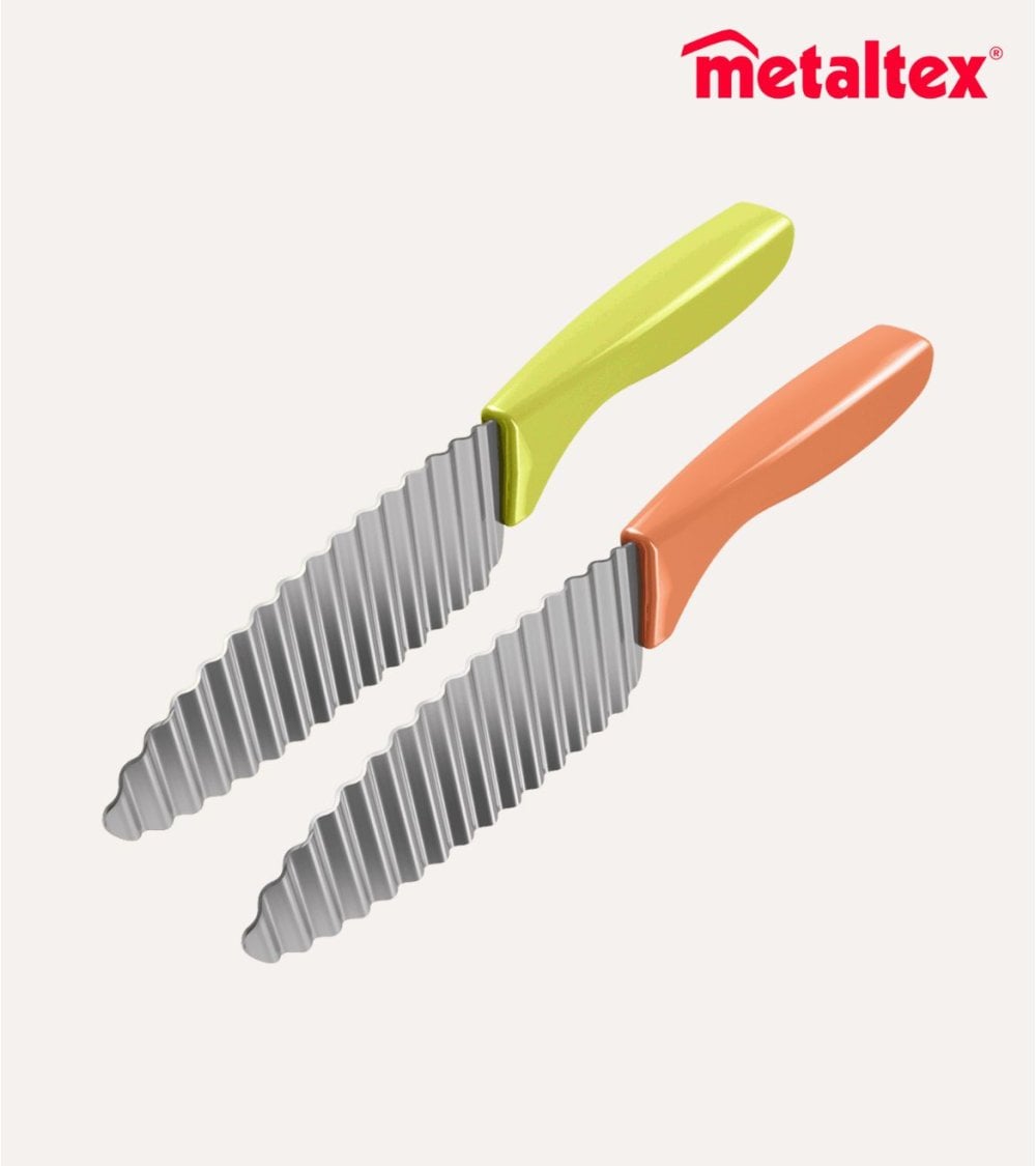 Cuchillo Ondulado Decorador de Acero Inoxidable