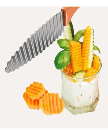 Cuchillo Ondulado Decorador de Acero Inoxidable