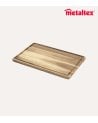 Tabla de Corte Restangular con Ranura de Madera de Acacia