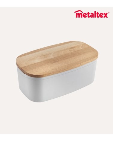 Panera 2 en 1 con Tabla de Corte de Madera de Haya