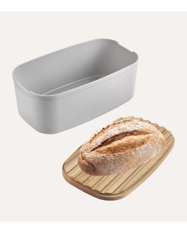 Panera 2 en 1 con Tabla de Corte de Madera de Haya