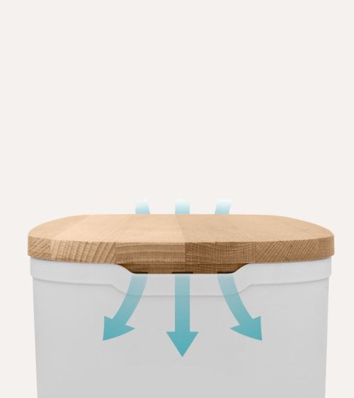 Panera 2 en 1 con Tabla de Corte de Madera de Haya
