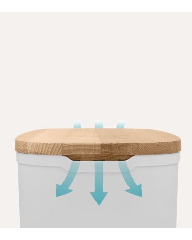 Panera 2 en 1 con Tabla de Corte de Madera de Haya