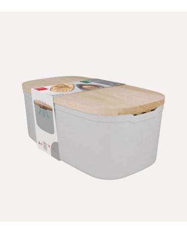 Panera 2 en 1 con Tabla de Corte de Madera de Haya