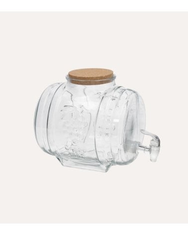 Barril Dispensador de Bebidas de Vidrio