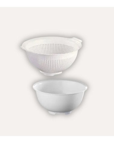 Bol con Escurridor Redondo Blanco de Araven