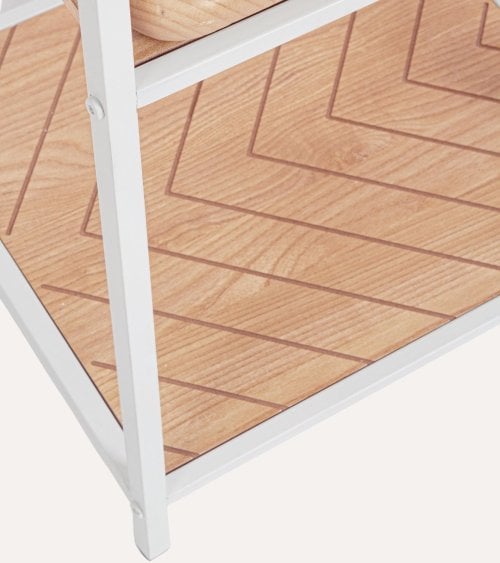 Espejo de Pie Haldor de Acero y Madera de Pino