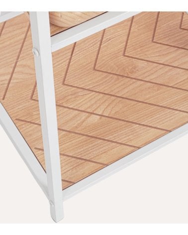 Espejo de Pie Haldor de Acero y Madera de Pino